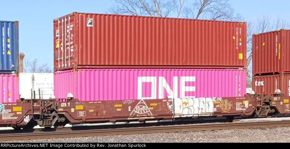 BNSF 237351E and two containers